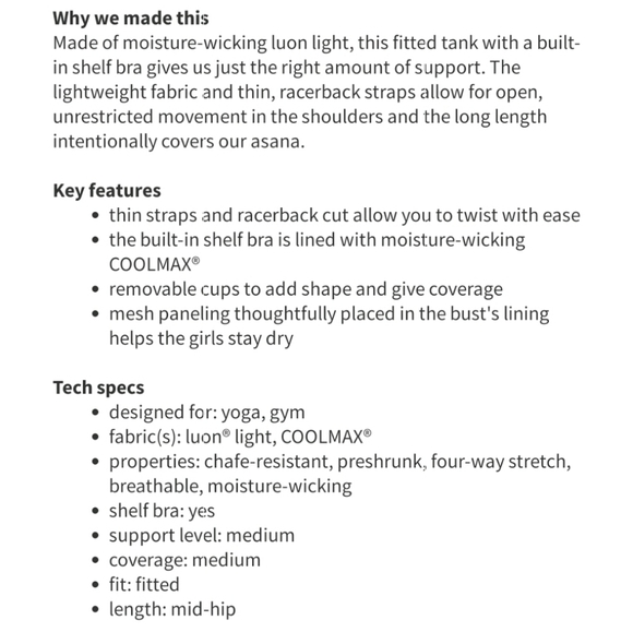 🍋Lululemon Power Y Tank *Luon Light - Picture 9 of 9